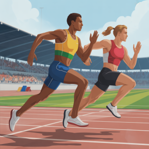 Transgender Athletes Running Track